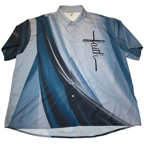 Hardaddy Button Up Shirt Size 3XL Mens Faith Hawaiian Style Big and Tall - Picture 1 of 6